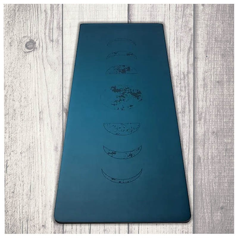 Tappetino Yoga Antiscivolo Ecologico Fasi Lunari Blue Lagoon