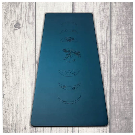 Tappetino Yoga Antiscivolo Ecologico Fasi Lunari Blue Lagoon