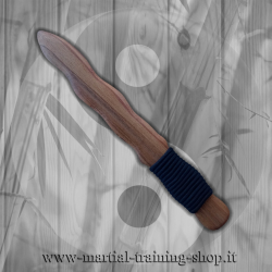 Coltello Kris in Legno e Paracord da Allenamento Kali Escrima Difesa Personale