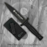 K25 Coltello in Alluminio Black Rubber Handle Dagger Trainer Allenamento Arti Marziali Krav Maga