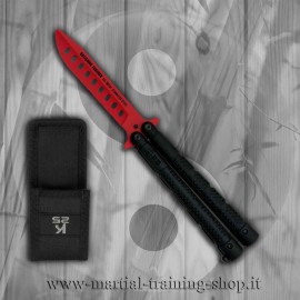 K25 Balisong Trainer Black Coltello da Allenamento Butterfly Arti Marziali Krav Maga