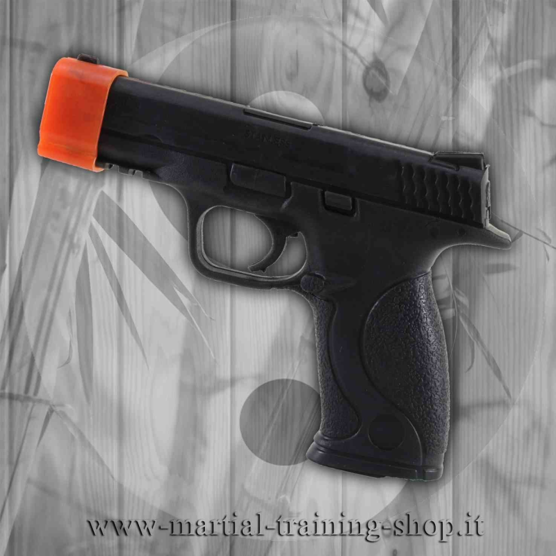 Pistola di Allenamento in Plastica Dura con Tappo Rosso - 19 cm