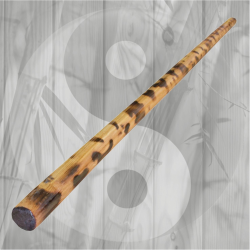 Bastone singolo in rattan naturale con design Military inciso a fuoco per arti marziali filippine Kali, Arnis ed Escrima