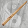 Bastone singolo in rattan naturale con design Scorpion inciso a fuoco per arti marziali filippine Kali, Arnis ed Escrima